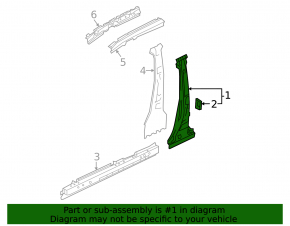Mazda CX-90 24-26 center left pillar