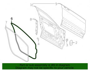 Front left door seal Ford Explorer 20-