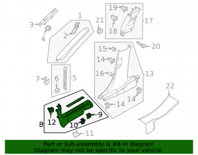 Front left door sill trim Ford Mustang Mach-E 21-26 black, scratches