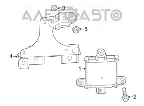BSM Blind Spot Sensor Bracket Left Mazda CX-9 16-23