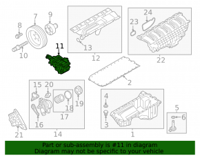 Oil pump for internal combustion engine BMW X5 E70 N55