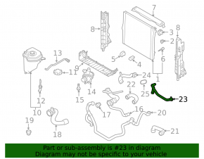 BMW X6 E71 08-14 N54 Long Coolant Hose