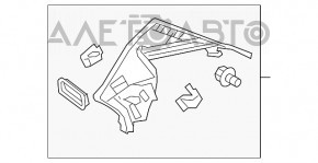 Right rear pillar trim for Mercedes CLA 14-19