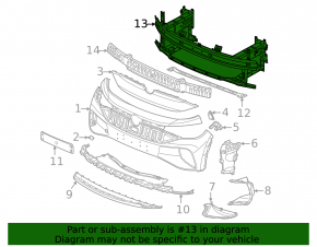Front bumper reinforcement Volkswagen ID.4 21-23 rust