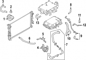 Left Cooling System Pipes for Nissan Ariya 23-25