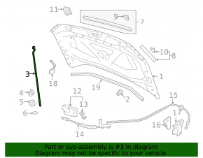 Hood support VW Taos 22-25