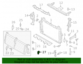 Front bumper reinforcement bracket, right, Audi Q8 19-25