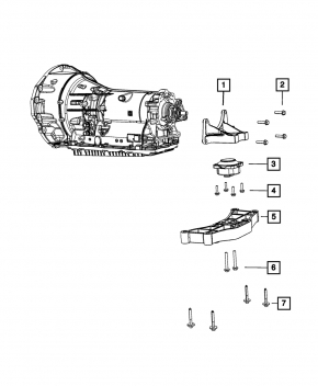 Automatic transmission support Dodge Challenger 15-23 5.7