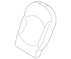 Rear seat backrest left 2nd row Mini Cooper Countryman R60 10-16 leather black