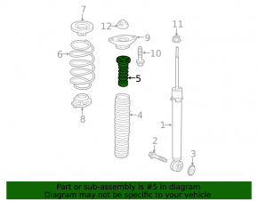 Rear shock absorber bump stop left Honda CRV 23-