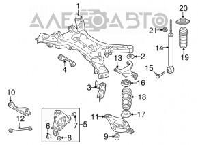 Rear subframe burr front left Nissan Murano z51 09-14