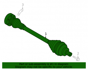Drive axle shaft rear right VW Taos 22-25