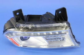 Headlight front left bare Dodge Durango 14-15 halogen light + LED DRL