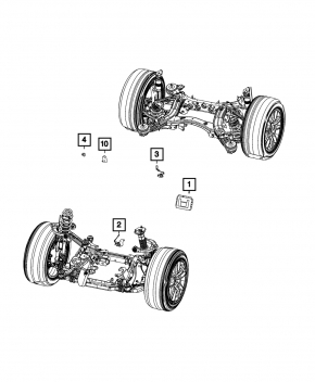 Body position sensor front right Jeep Grand Cherokee WK2 11-21 with traction