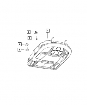 Front light Chrysler Pacifica 17-20 without sunroof, gray