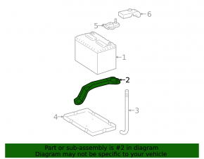 Toyota Camry V40 battery mount, 2 pieces, rusty