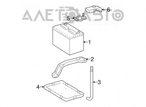 Toyota Camry V40 battery mount, 2 pieces, rusty
