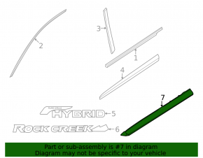Door trim lower front left Nissan Pathfinder 13-20 structure