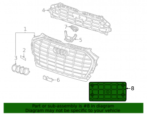 Audi Q5 80A 21-24 Front Bumper License Plate