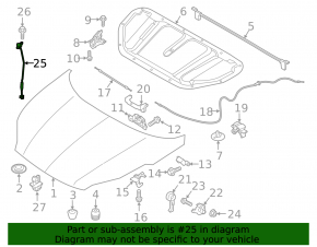 Kia Sportage 17-22 hood support rod