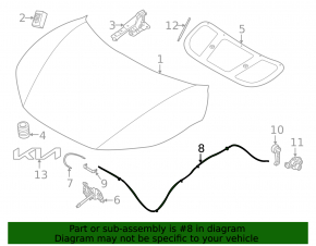 Kia EV6 Rear Hood Release Cable 22-24