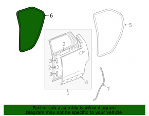 Door Seal Rear Left GMC Terrain 10-17