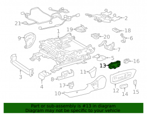 Driver's seat control Toyota Avalon 13-18 type 2