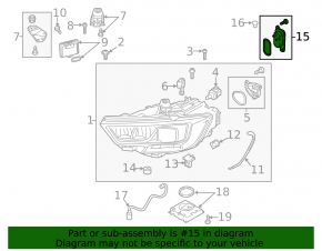 Daytime running light module (DRL) right Audi A3 8V 17-20 for LED