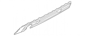 Audi A3 8V 17-20 S-line rear bumper lip for 2 single pipes, silver