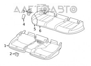 Rear row of seats 2nd row Audi A5 F5 17- 5D leather black