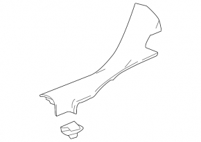 Door sill trim rear right Chevrolet Trax 15-22 black