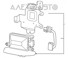 Blind Spot Sensor BSM Left Kia Sorento 16-16 with Bracket and Wiring