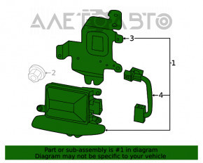 Blind Spot Sensor BSM Left Kia Sorento 16-16 with Bracket and Wiring