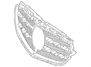 Radiator grille Mercedes E-class W212 14-16 under the camera