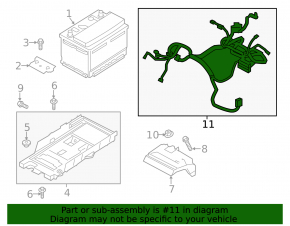 Battery wiring Lincoln MKZ 13-16