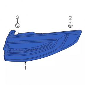 Outer wing light left Ford Fusion mk5 13-16 spider web
