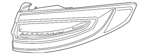 Outer wing light left Ford Fusion mk5 13-16 spider web