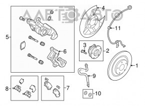 Brake hose rear left Mazda 6 13-21