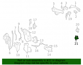Lower front left door hinge for Infiniti QX30 17-19