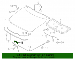 Mazda 6 13-21 Hood Lock Cover