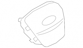 Black steering wheel airbag for the driver's side of a Ford Escape MK4 20-25, with a dented emblem.