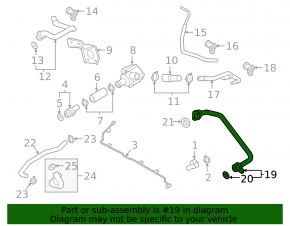 Rear metal cooling system pipe for Porsche Cayenne 19-26 2.9T, 3.0T