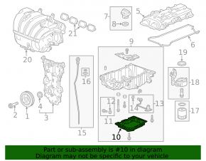 Oil pan cover Cadillac ATS 13- 2.0T