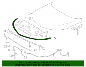 Chevrolet Volt 16-19 Hood Seal