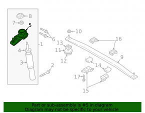 Rear left shock absorber support Volvo XC90 16-22 for electric