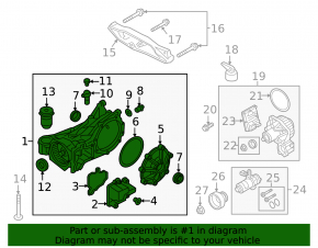 Rear differential gearbox Volvo XC90 16-22 T5, T6 71k