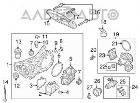 Volvo XC90 16-23 T5, T6 rear differential assembly 123k, rusty clutch, broken mounts