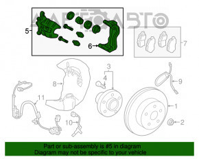 Front left caliper Lexus RX350 RX450h 16-22
