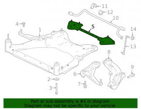 Front subframe strut rear Nissan Altima 19-