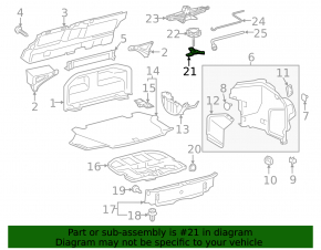 Foam insert for spare tire Lexus ES300h ES350 13-18 white